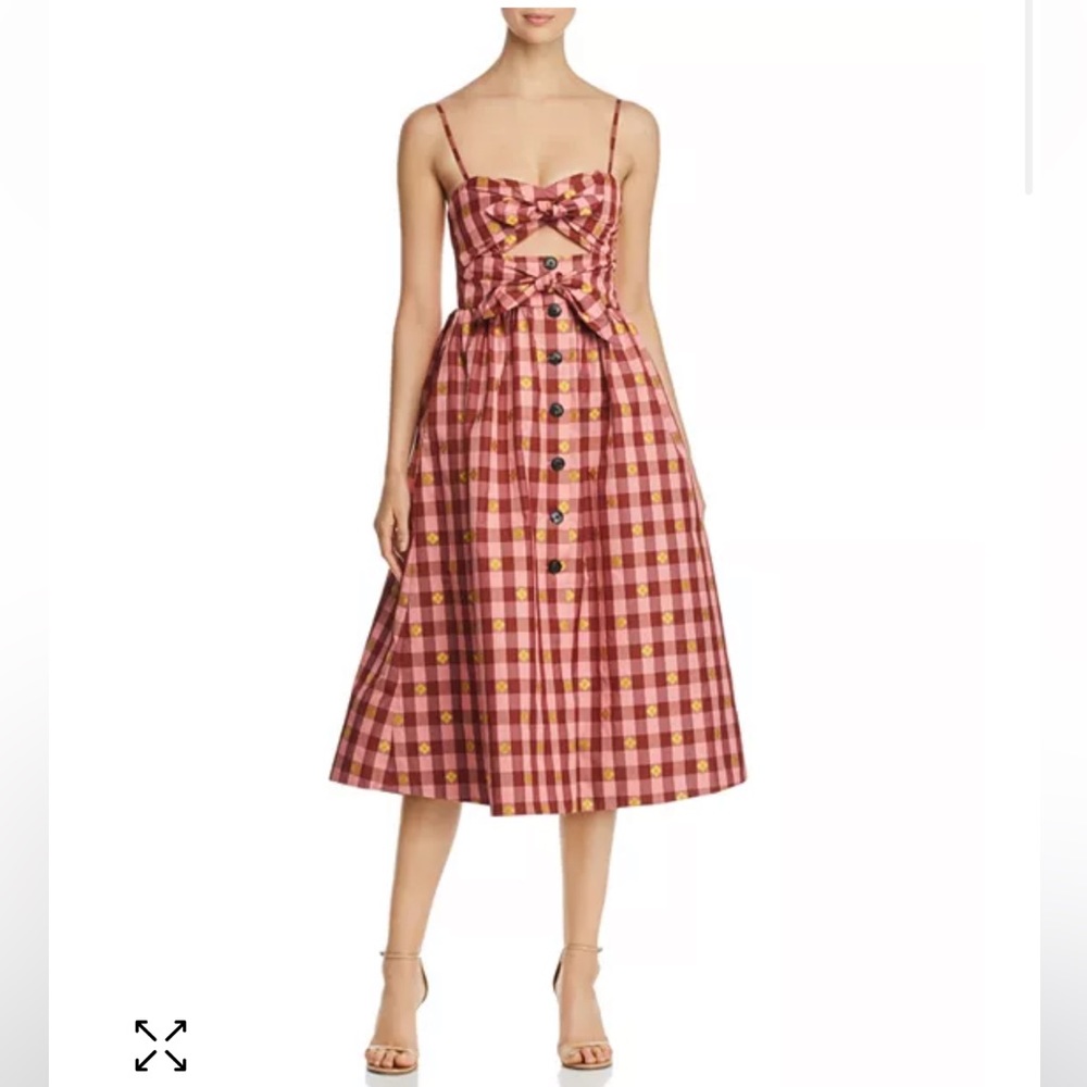 Kate Spade gingham tie front dress size 2